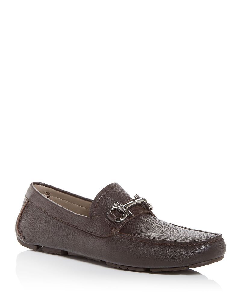 フェラガモ メンズ シューズ スリッポン・ローファー レザー FERRAGAMO Mens Parigi New Arizona Leather Drivers Brown ブラウン