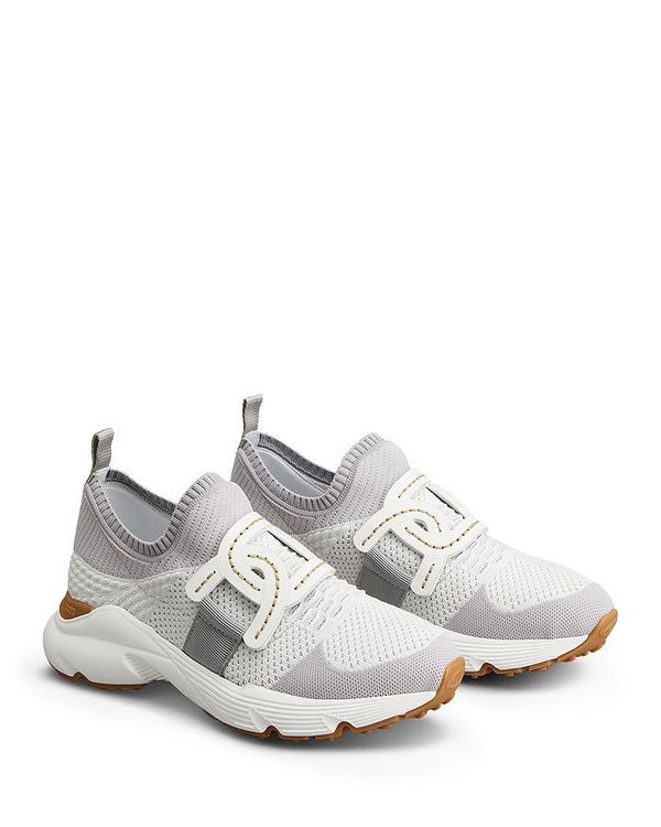 トッズ レディース シューズ スニーカー Tods Womens Kate Pull On Running Sneakers White Gray ホワイト