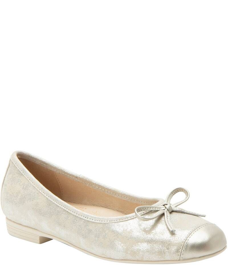 アレグリア レディース シューズ パンプス スエード キャップ Alegria Tayla Suede Bow Detail Cap Toe Ballet Flats Champagne Mist シ