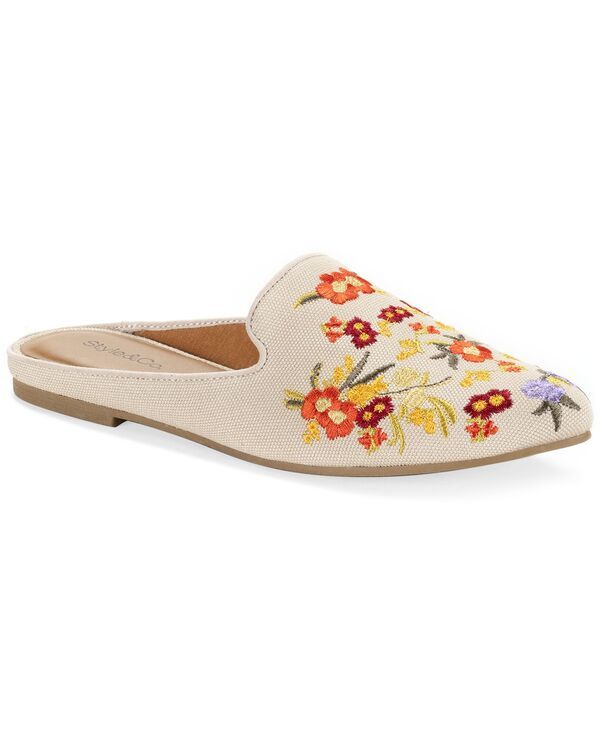 スタイルアンドコー レディース シューズ スリッポン・ローファー 刺繍 Style Co Womens Naomii2 Embroidered SlipOn Mules Macys Exclusive