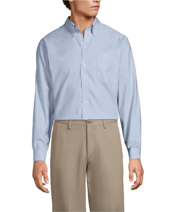 ランズエンド メンズ トップス シャツ オックスフォード コットン Lands End Mens No Iron Supima Cotton Oxfordresshirt Pale soft fren