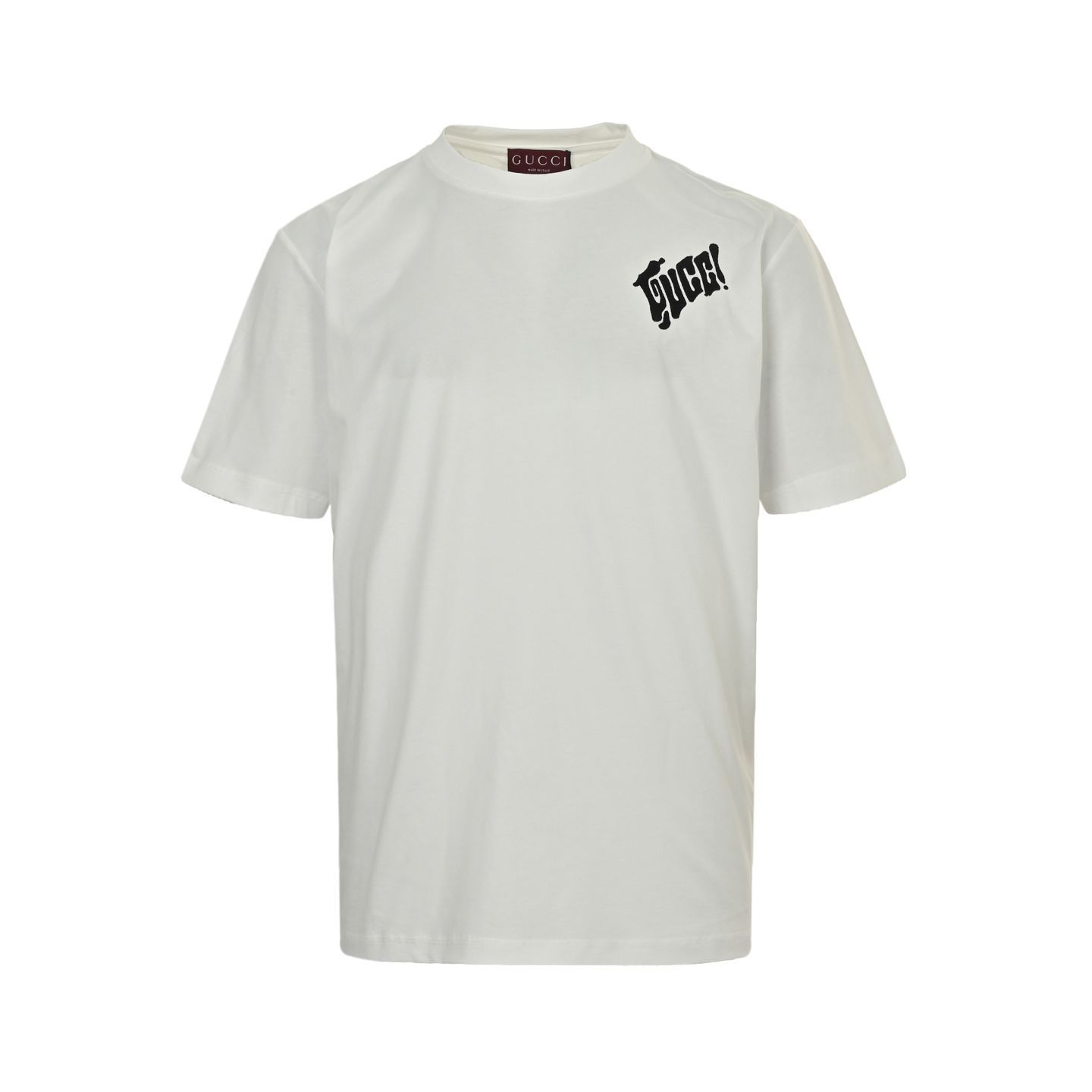 【今日特価】Gucci Lido シリーズ ブラックテキスト T シャツ