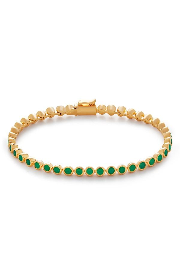 モニカヴィナダー レディース アクセサリー ブレスレット・バングル・アンクレット Monica Vinader Essential Stone Tennis Bracelet 18Ct Gold Ve