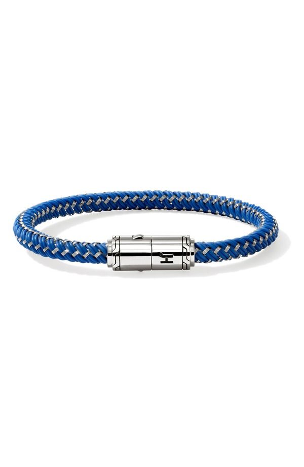 ジョン・ハーディー レディース アクセサリー ブレスレット・バングル・アンクレット John Hardy Cord Bracelet Sterling Silverubber Silver Blue