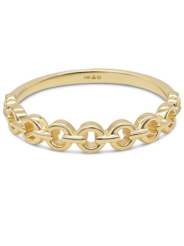 デヴァタ レディース アクセサリー 指輪 DEVATA Cable Link Ring in 14K Yellow Gold イエロー