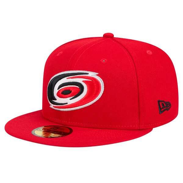 ニューエラ メンズ アクセサリー 帽子 Mens New Era Red Carolina Hurricanes Core 59FIFTY Fitted Hat Red レッド