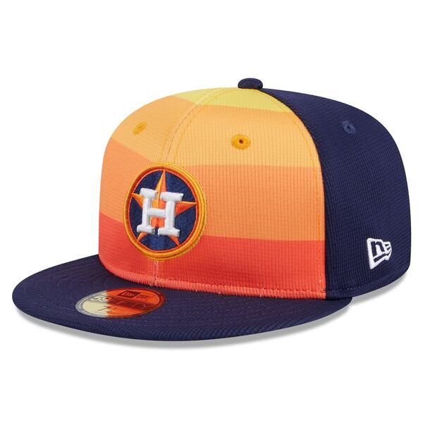 ニューエラ メンズ アクセサリー 帽子 Mens New Era Orange Houston Astros 2025 Batting Practice 59FIFTY Fitted Hat Oran