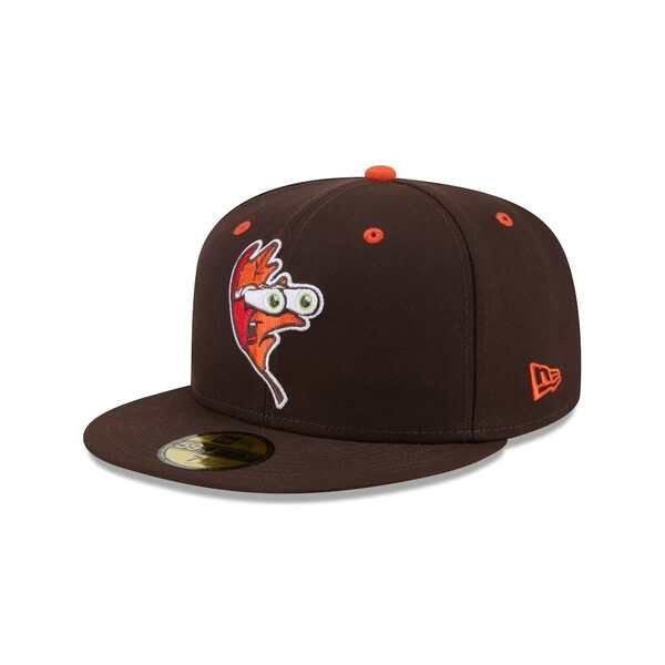 ニューエラ メンズ アクセサリー 帽子 MensNew Era Brown Hartford Yard Goats Theme Nights 59FIFTY Fitted Hat Brown ブラウン
