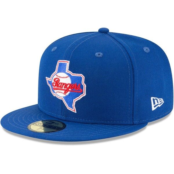ニューエラ メンズ アクセサリー 帽子 ウール Mens New Era Blue Texas Rangers Cooperstown Collection Wool 59FIFTY Fitted H