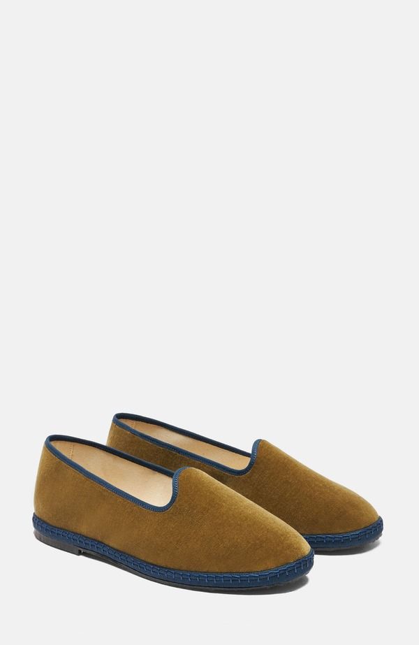 スカロッソ メンズ シューズ スリッポン・ローファー SCAROSSOlive Slippers Green Velvet グリーン