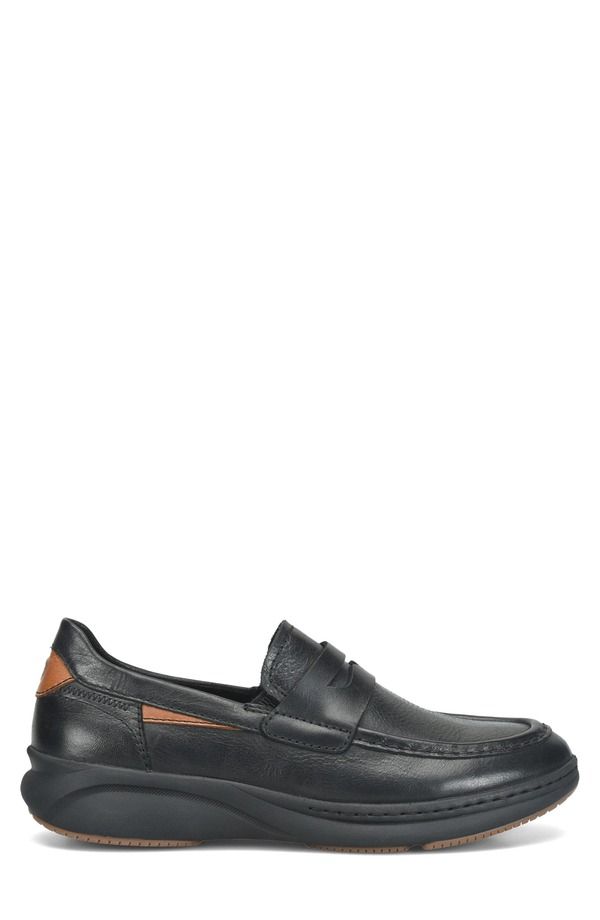 バーン メンズ シューズ スリッポン・ローファー Brn Davis Hybrid Penny Loafer Black Leather ブラック