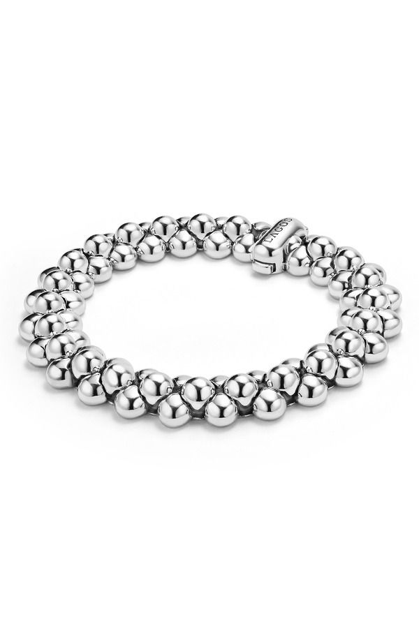 ラゴス レディース アクセサリー ブレスレット・バングル・アンクレット LAGOS Caviar Bubbly ThreeRow Beaded Statement Bracelet Sterling
