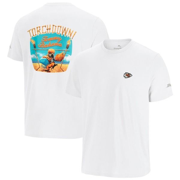 トッミーバハマ メンズ トップス Tシャツ ダウン グラフィック Mens Tommy Bahama White Kansas City Chiefsportorchdown Graphic TShi
