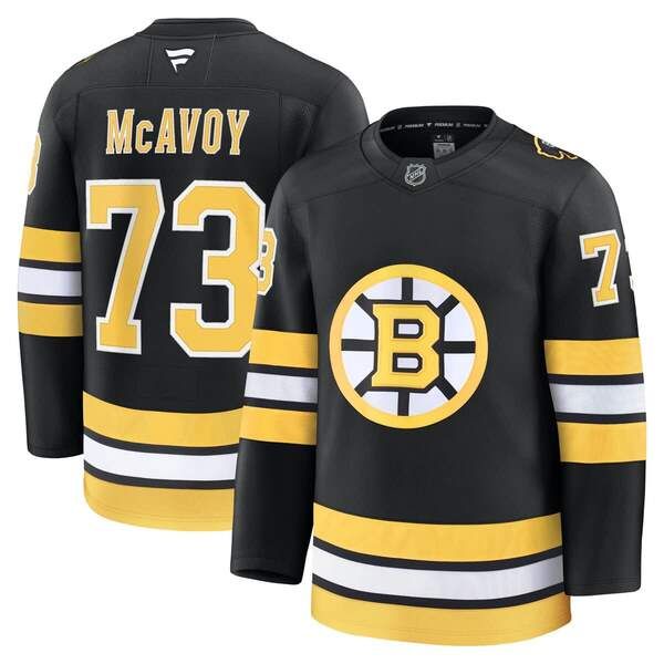 ファナティクス メンズ トップス シャツ ジャージー Mens Fanatics Charlie McAvoy Black Boston Bruins Home Premium Player Jers