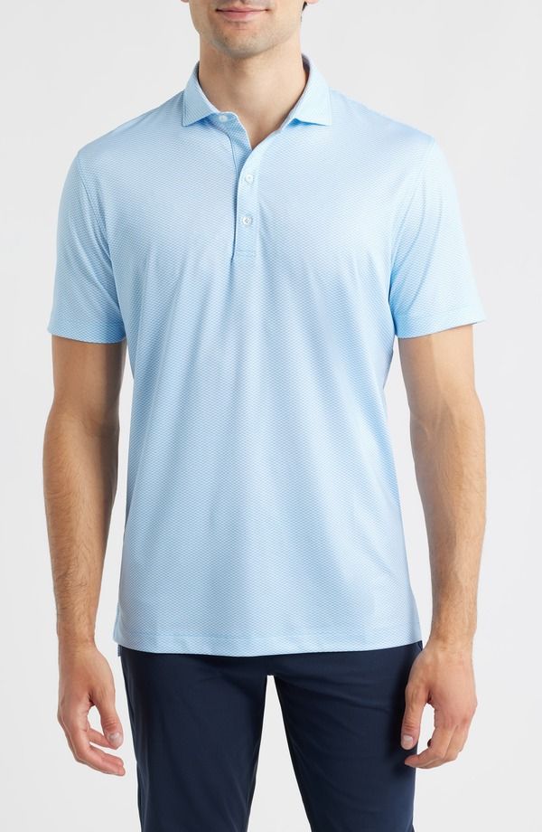 ジョニー オー メンズ トップス シャツ プリント ジャージー johnnieO Rud Geo Print Performance Jersey Polo Maliblu