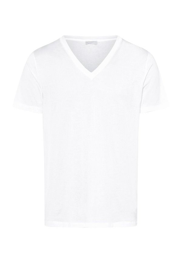 ハンロ メンズ トップス Tシャツ Vネック コットン Hanro Cotton Sporty VNeck Cotton TShirt White ホワイト