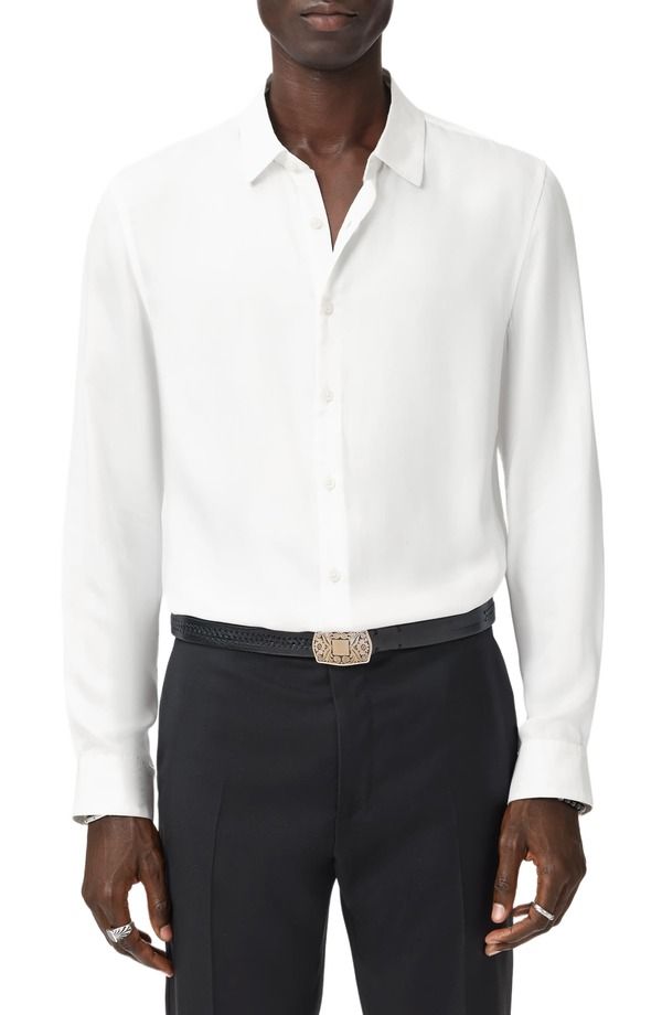 ジョンバルベイトス メンズ トップス シャツ John Varvatos Ross ButtonUp Shirt White ホワイト