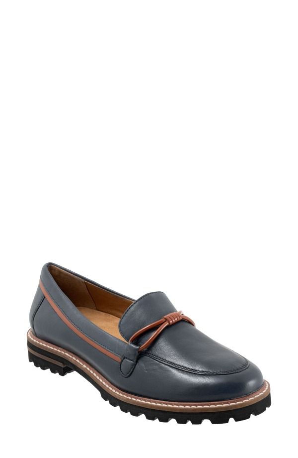 トロッターズ レディース シューズ スリッポン・ローファー Trotters Fiora Loafer Navy ネイビー