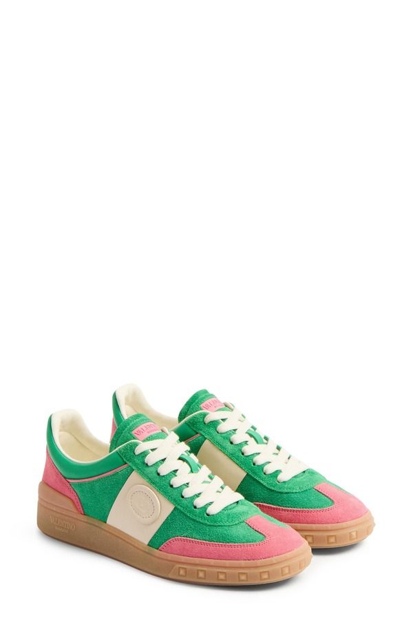 ヴァレンティノ レディース シューズ スニーカー Valentino Garavani Upvillage Low Top Sneaker Green Pink ピンク