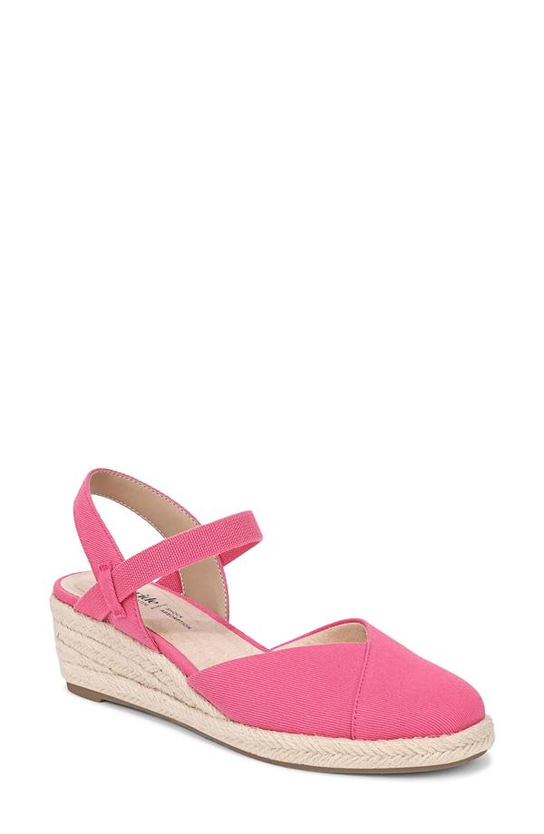 ライフストライド レディース シューズ サンダル プラットフォーム LifeStride Pilar Slingback Espadrille Platform Wedge Sandal French