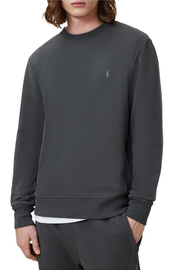 オールセインツ メンズ アウター パーカー・スウェット クルーネック シャツ AllSaints Raven Crewneck Sweatshirt Carter Grey グレー