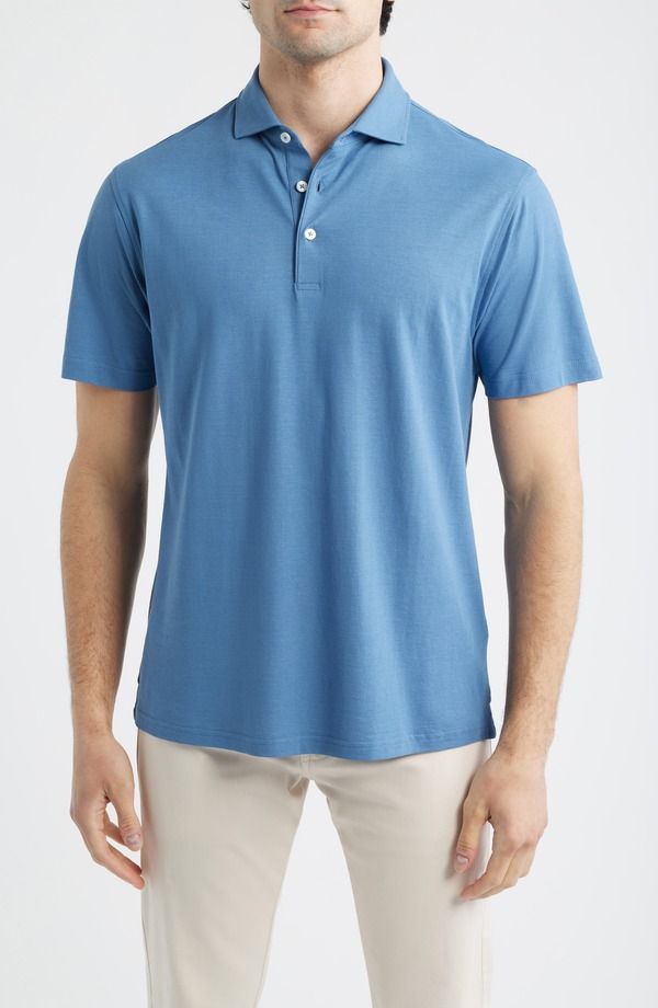 ピーター・ミラー メンズ トップス ポロシャツ コットン Peter Millar Cool Cotton Polo Storm