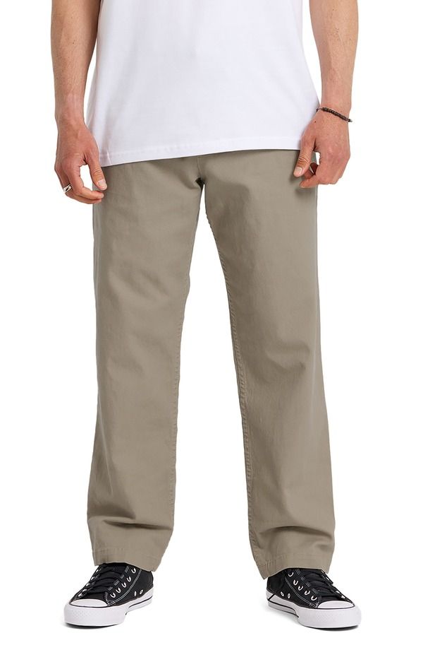 クイックシルバー メンズ ボトムス カジュアルパンツ Quiksilver Stretch Canvas Beach Pantseneca Rock