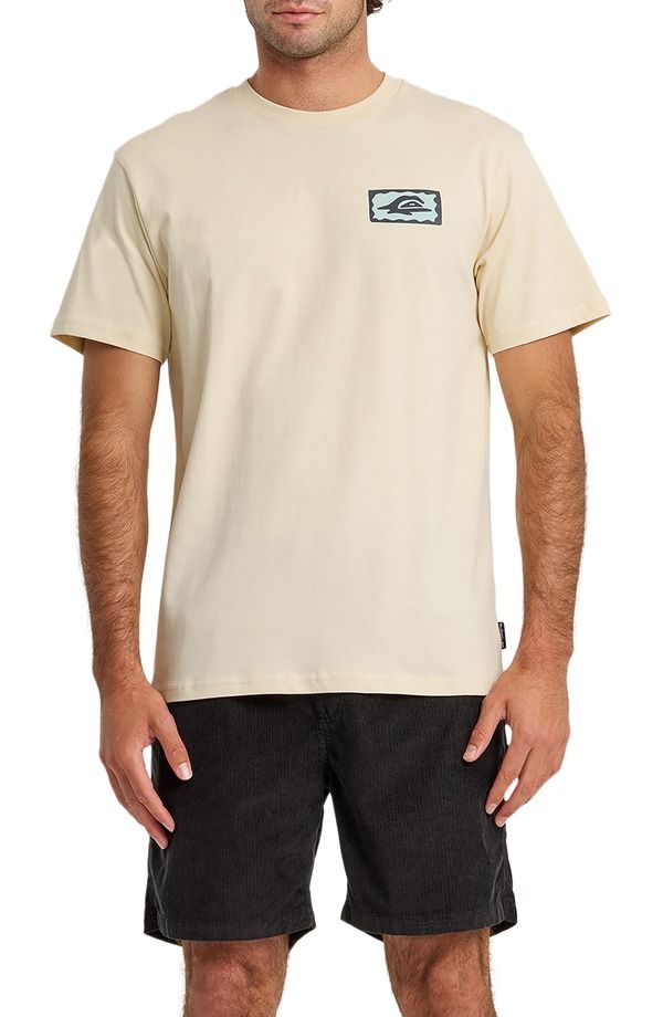 クイックシルバー メンズ トップス Tシャツ コットン グラフィック Quiksilver Serenity Splash Cotton Graphic TShirt Bone White ホワイト
