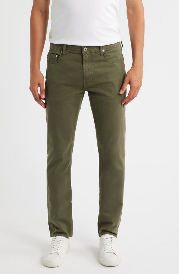 エージー メンズ ボトムス カジュアルパンツ Tシャツ AG Tellistretch Sateen Modern Slim Pants Urban Green グリーン