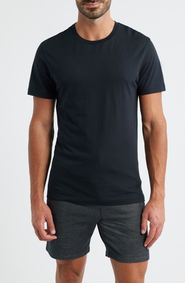 マック ウェルダン メンズ トップス Tシャツ スリムフィット クルーネック コットン Mack Weldon Slim Fit Crewneck Pima Cotton TShirtrue Blac