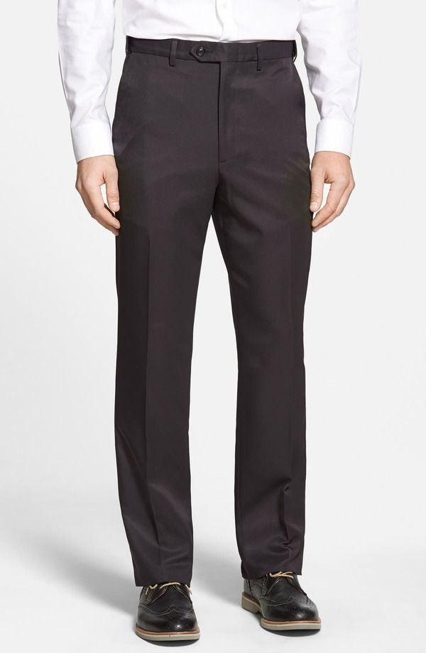 ベール メンズ ボトムス カジュアルパンツ Berle Self Sizer Waist Flat Front Classic Fit Microfiber Trousers Black ブラック