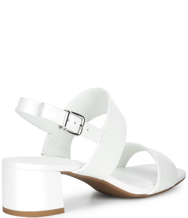 アレックスマリー レディース シューズ ヒール サンダル レザー Alex Marie Barb Leather Double Banded Block Heel Sandals White ホワイト