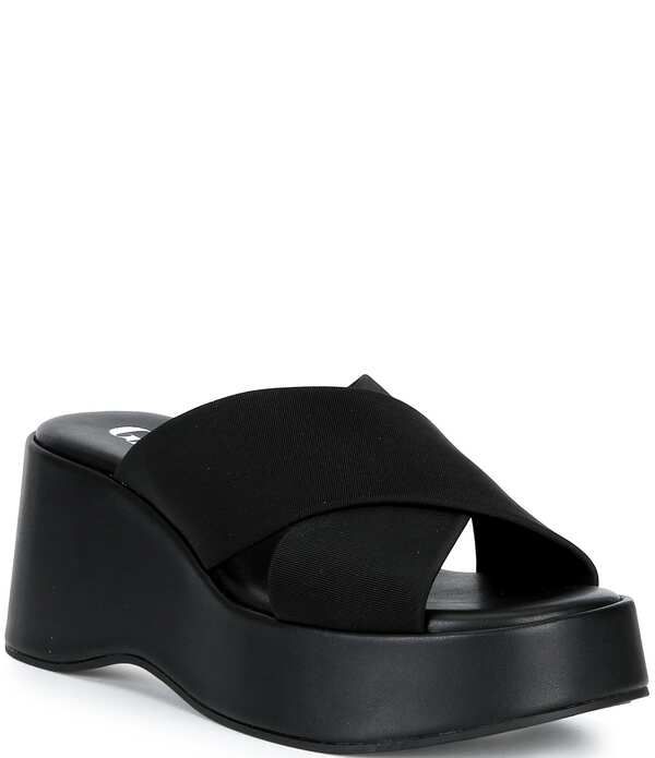 ジービー レディース シューズ サンダル プラットフォーム GB DayOff Cross Banded Platform Sandals Black ブラック