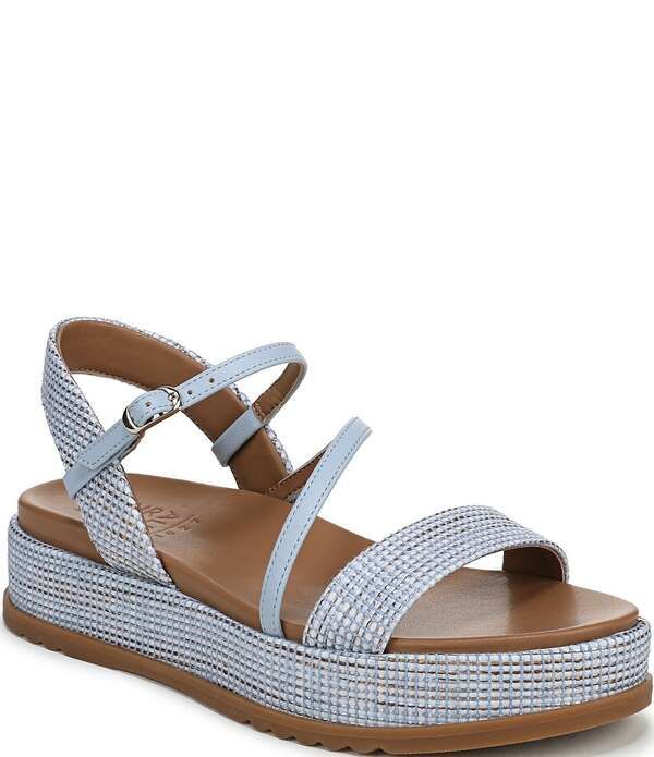 ナチュライザー レディース シューズ サンダル プラットフォーム レザー Naturalizer Zayda Leather and Raffia Strappy Platform Sandals B