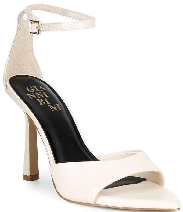 ジャンビニ レディース シューズ ヒール サンダル レザー Gianni Bini Grady Leather Pointed Toe Stiletto Dressandalsweet Cream ク