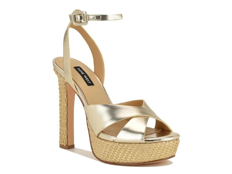 ナインウェスト レディース シューズ サンダル プラットフォーム Nine WestWeston Platform Sandal Gold Metallic ゴールド