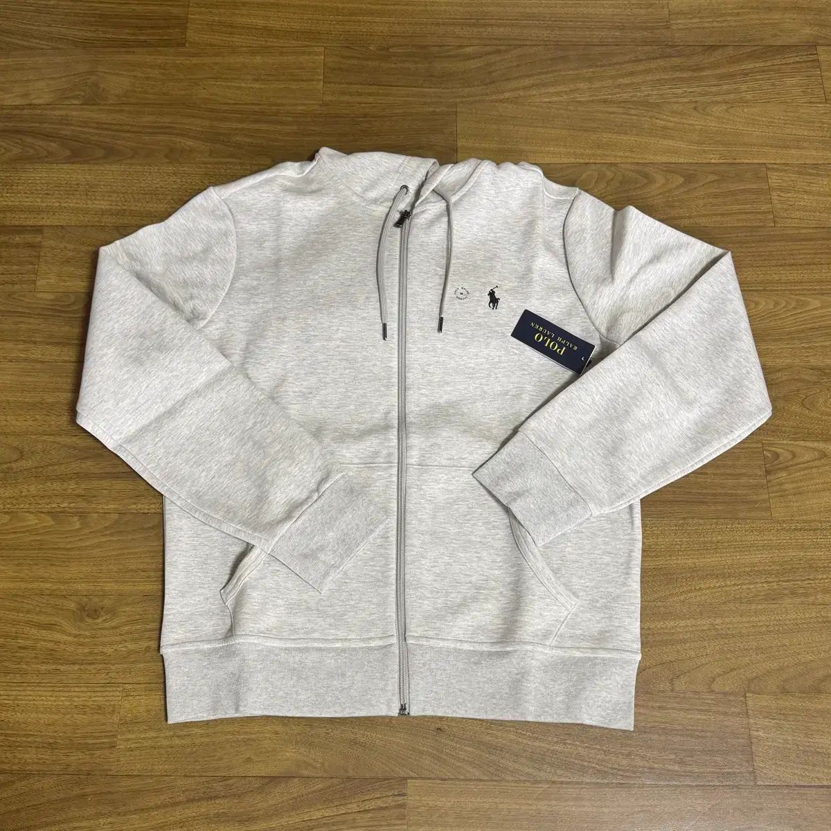 ポロ ダブルニーニット フールジッパーフーディー グレー M キュ(Q・チャンミン)販売