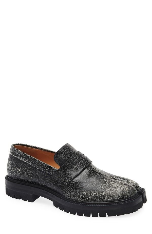 マルタンマルジェラ メンズ シューズ スリッポン・ローファー Maison Margiela Tabi County Loafer Black White ホワイト