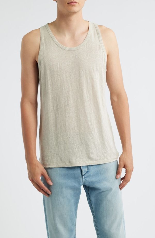 アレックスクレーン メンズ トップス シャツ リネン ALEX CRANE Linen Tank Bone