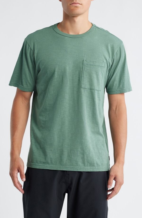 ローアク メンズ トップス Tシャツ コットン Roark Well Worn Organicotton TShirt Slate Green スレート