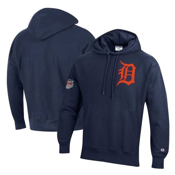 チャンピオン メンズ アウター パーカー・スウェット Mens Championavy Detroitigers Reverse Weave Chenille Hoodie Navy ネイビー