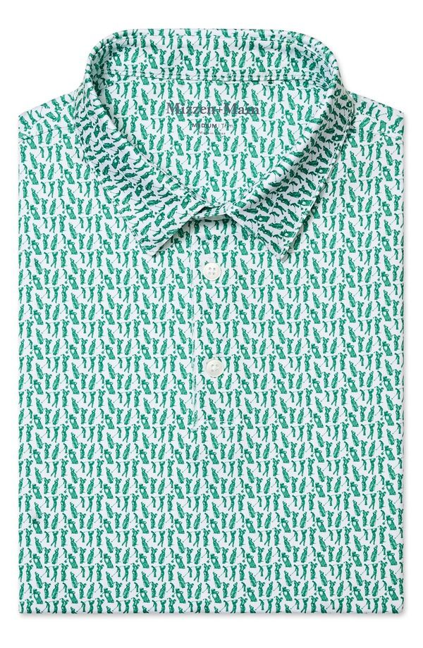 ミズンメイン メンズ トップス ポロシャツ MizzenMain Versa Trim Fit Performance Golf Polo Golf Green Swing Easy Outline