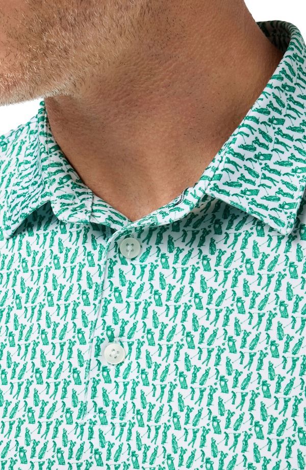 ミズンメイン メンズ トップス ポロシャツ MizzenMain Versa Trim Fit Performance Golf Polo Golf Green Swing Easy Outline