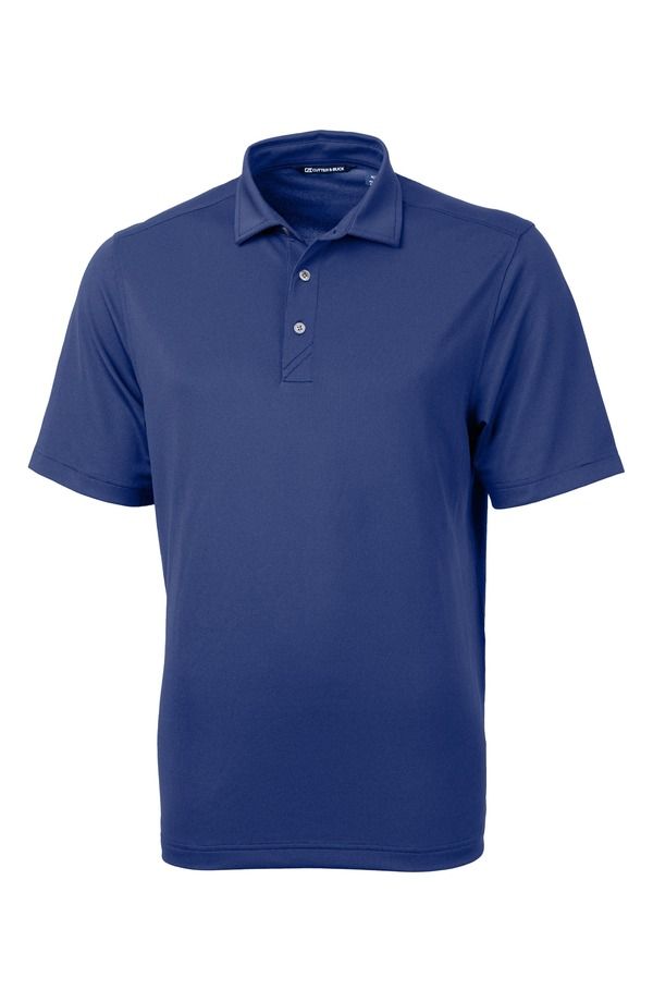 カッターアンドバック メンズ トップス ポロシャツ Cutter Buck Virtue Piqu Recycled Blend Polo Tour Blue ブルー
