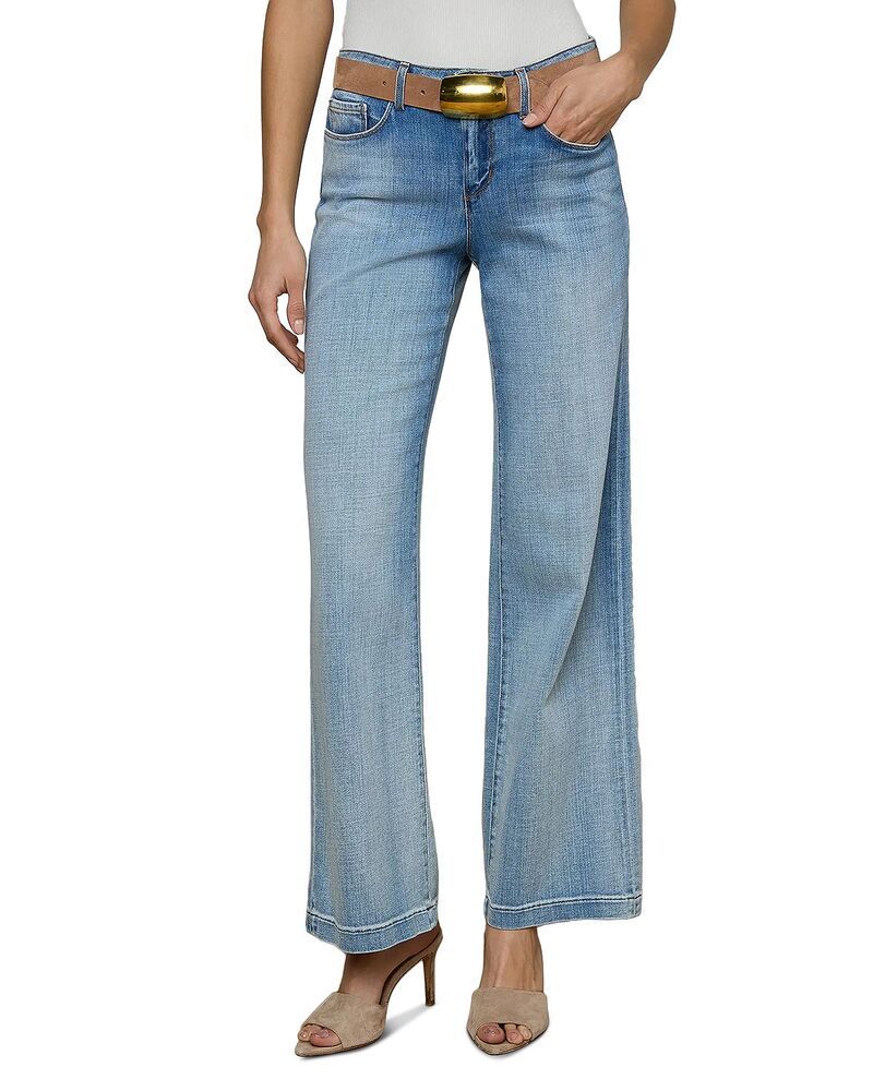 ラジャンス レディース ボトムス デニムパンツ ワイドレッグ ジーンズ LAGENCE Joanne Mid Rise Wide Leg Jeans in Dry Ice Dry Ice