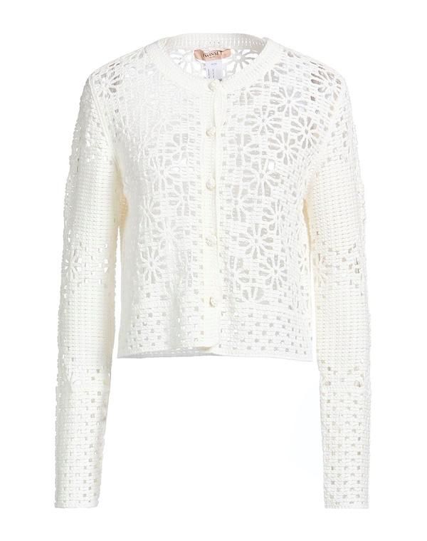 ツインセット レディース アウター カーディガン TWINSET カーディガン Off White オフホワイト