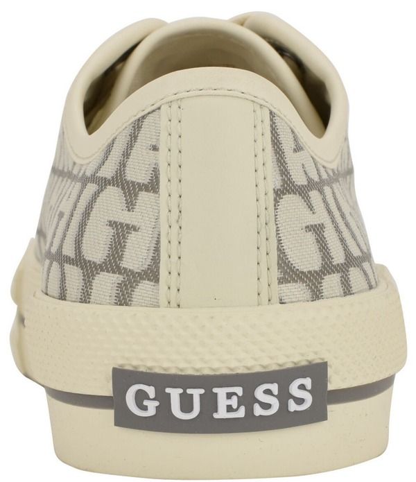 ゲス レディース ボトムス カジュアルパンツ プリント スニーカー レース ロゴ Guess Carey Logo Printed Fabric LaceUp Sneakers Medium Grey