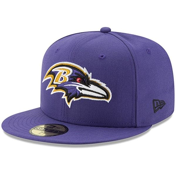 ニューエラ メンズ アクセサリー 帽子 Mens New Era Purple Baltimore Ravens Omaha 59FIFTY Hat Purple パープル
