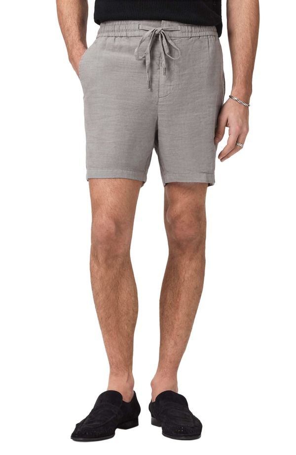 ジョンバルベイトス メンズ ボトムス ハーフパンツ・ショーツ ショートパンツ リネン John Varvatos Darylinen Blendrawstring Shorts Grey Sky グレ