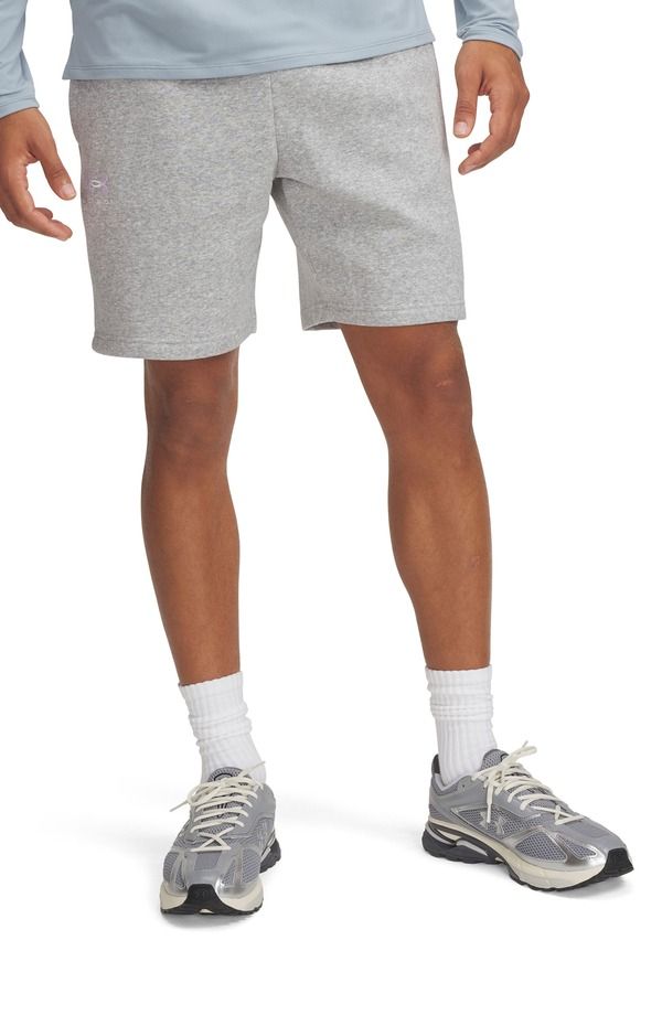 アンダーアーマー メンズ ボトムス ハーフパンツ・ショーツ ショートパンツ フリース Under Armour Icon Fleece Sweat Shorts Mod Gray Light Heat